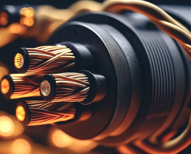 Electrical shielded cable with many wires, generative Al. Electrical shielded cable with many wires, generative Al.